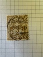 Wertziffern-Briefmarke, SBK 53, 2 Rappen, 1882, gestempelt