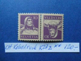 CH Kehrdruck K27z postfrisch **