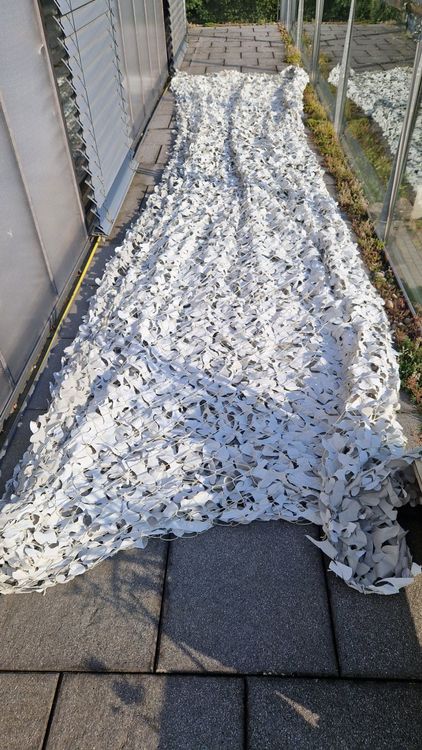 YZJL Tarnnetz Weiß 210D - Sichtschutz Für Garten Jagd Camping