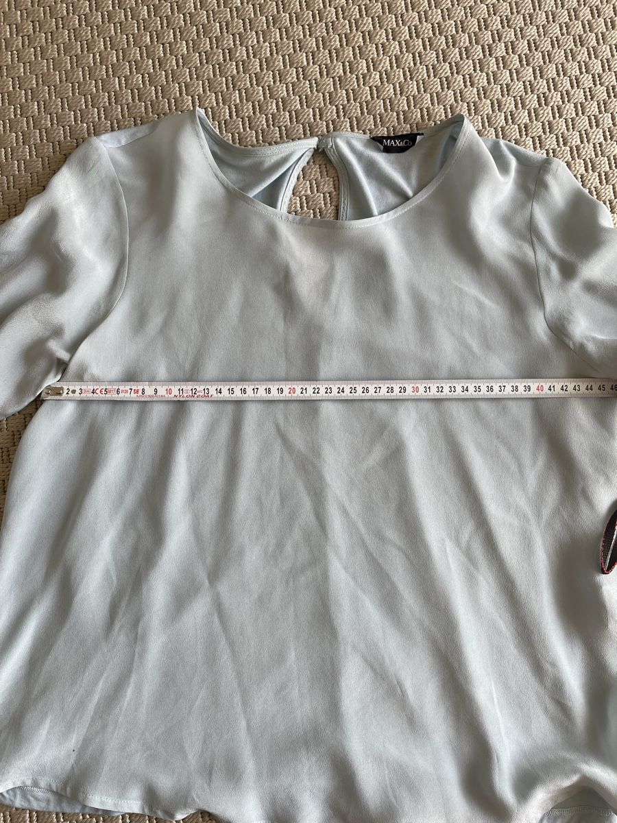 Chemisiers: Bluse Max&Co hellblau mit Volants, ca. 40 – D'occasion à Solothurn par Bobesch08 4