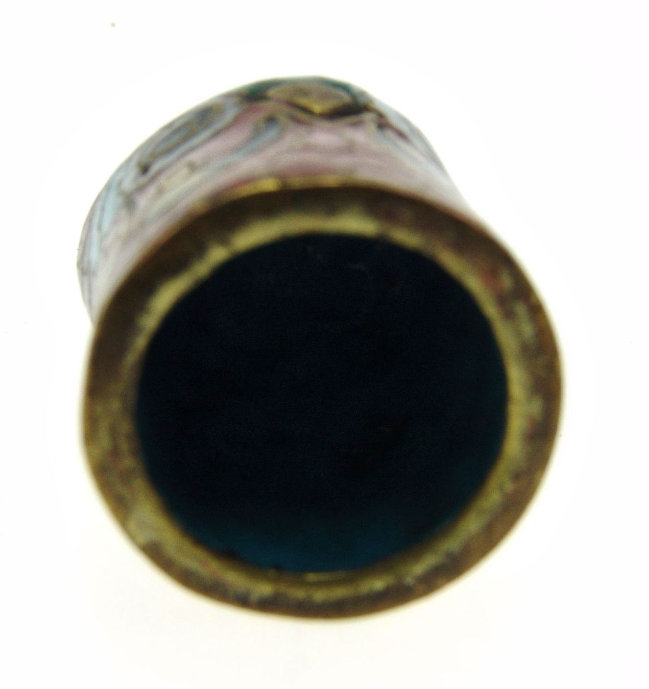 Ditali: Fingerhut - Cloisonne Uhu - Eulenkopf 3 – Usato da Langenthal venduto da hamster-raeumung 4