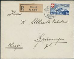 ZH Adetswil - Brief - EF - Bäretswil