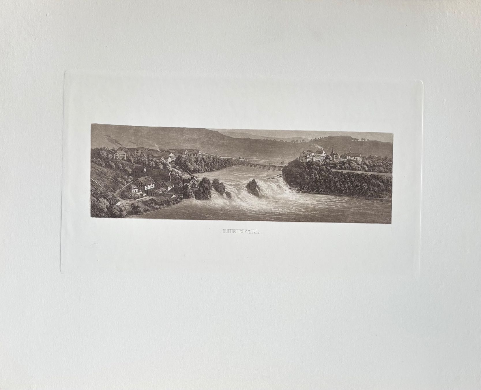 Cartoline postali: AQUATINTA  Radierung - Rheinfall – Usato da Frauenfeld venduto da Merk52 1
