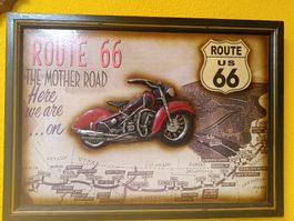 3D Holzbild/ Reliefbild aus Holz von Route 66