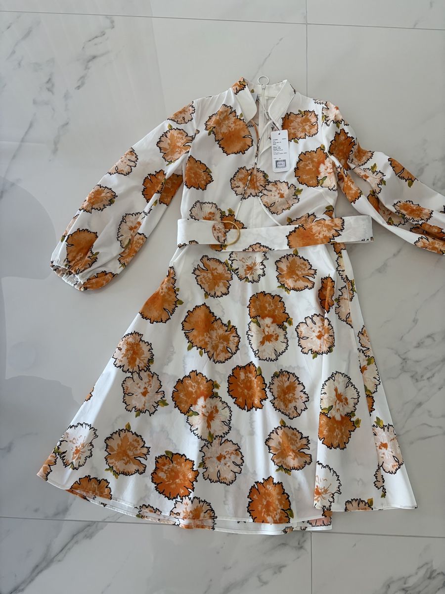 Akris Kleider: Akris Kleid orange-multi Grösse 32 100% Baumwolle – Neu und originalverpackt aus Reinach BL von chr_k6pm