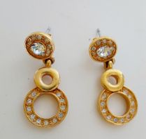 Ohrringe goldfarbig mit Stein neuwertig