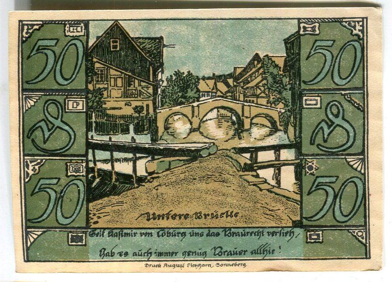 Banconote: Notgeld "50 Pfennig. Oberlind 1921" – Usato da Basel venduto da Butsch5