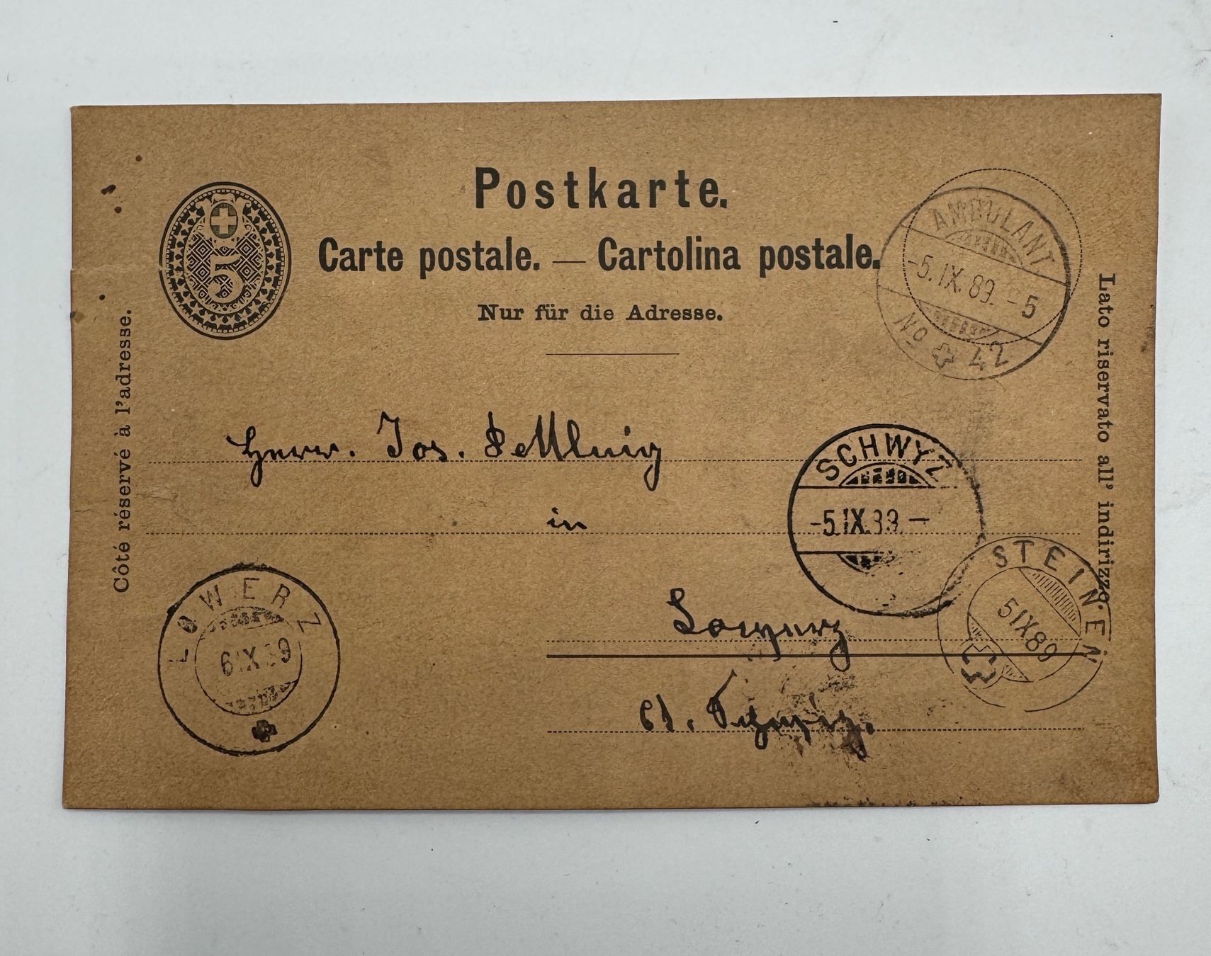 Documenti: Postkarte – Usato da Sachseln venduto da BONATI01