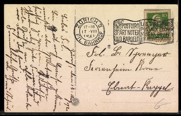 Cartoline postali: AK Zürich, Utoquai – Usato da Berlin venduto da bartko-reher 1