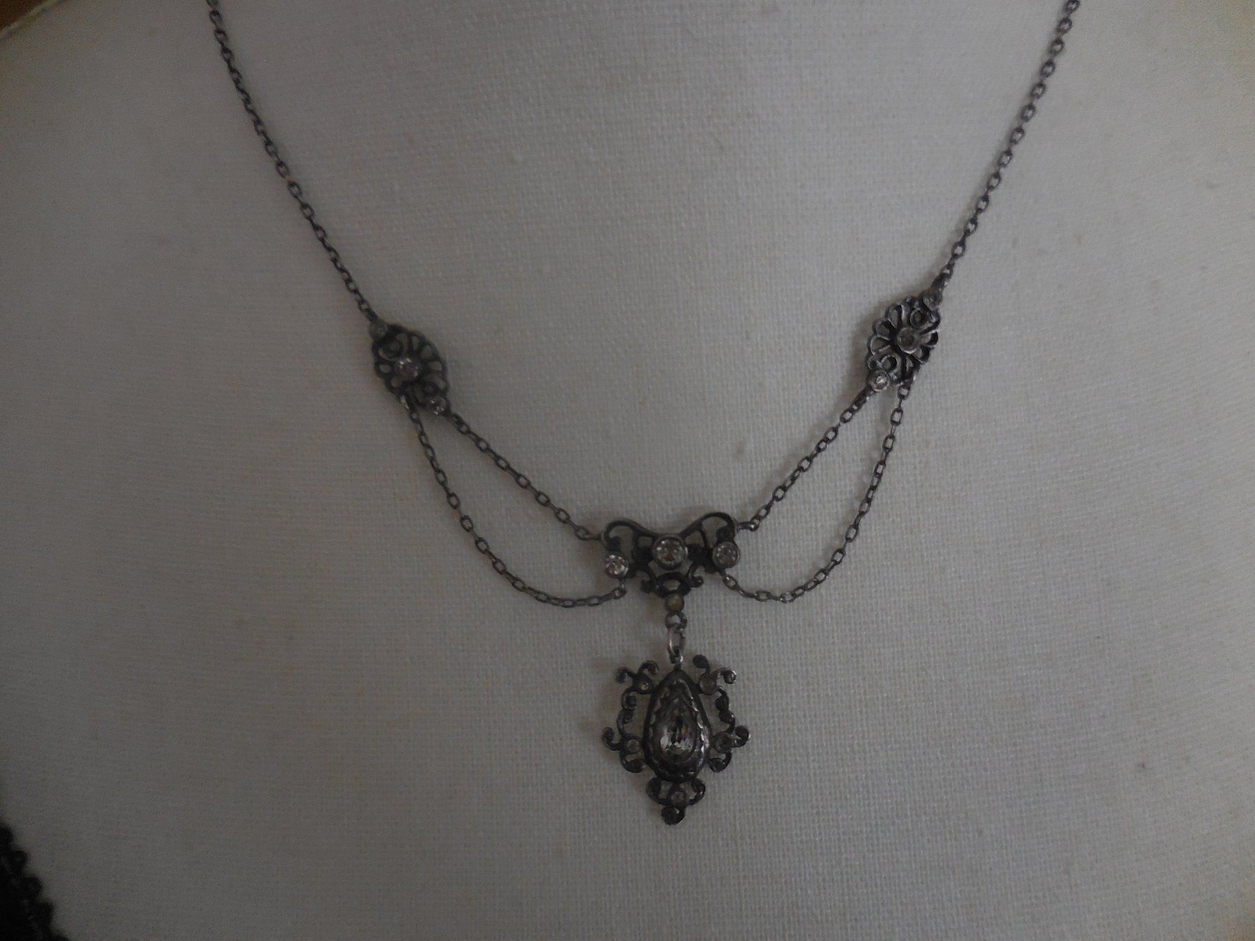 Catenine: zauberhaftes Jugenstil Collier Silber – Usato da Bottmingen venduto da Laternenlicht 3