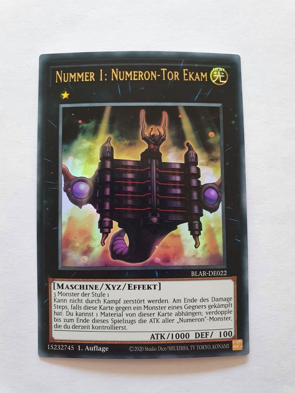 Yugioh Carte collezionabili: Nummer 1 Numeron Tor Ekam Yugioh TCG – Usato da Oberdorf BL venduto da BaldenEagle