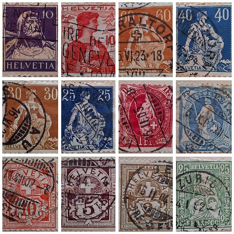 Tutti i francobolli: Briefmarken Schweiz 1868-1914 – Usato da Schaan venduto da per685