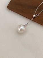 Top Glanz 9.5 mm Perlen Kette / Süsswasserperlen echte