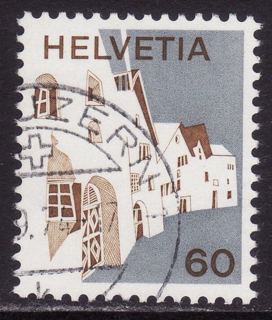 Tutti i francobolli: SBK-Nr. 531(Landschaftsbilder: Engadin 1973) gestempelt – Usato da Gränichen venduto da Teufenthaler