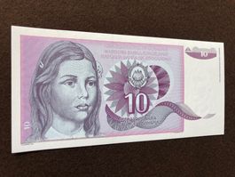 Belgrad 1991 - Pick 107A - 10 Dinara UNC