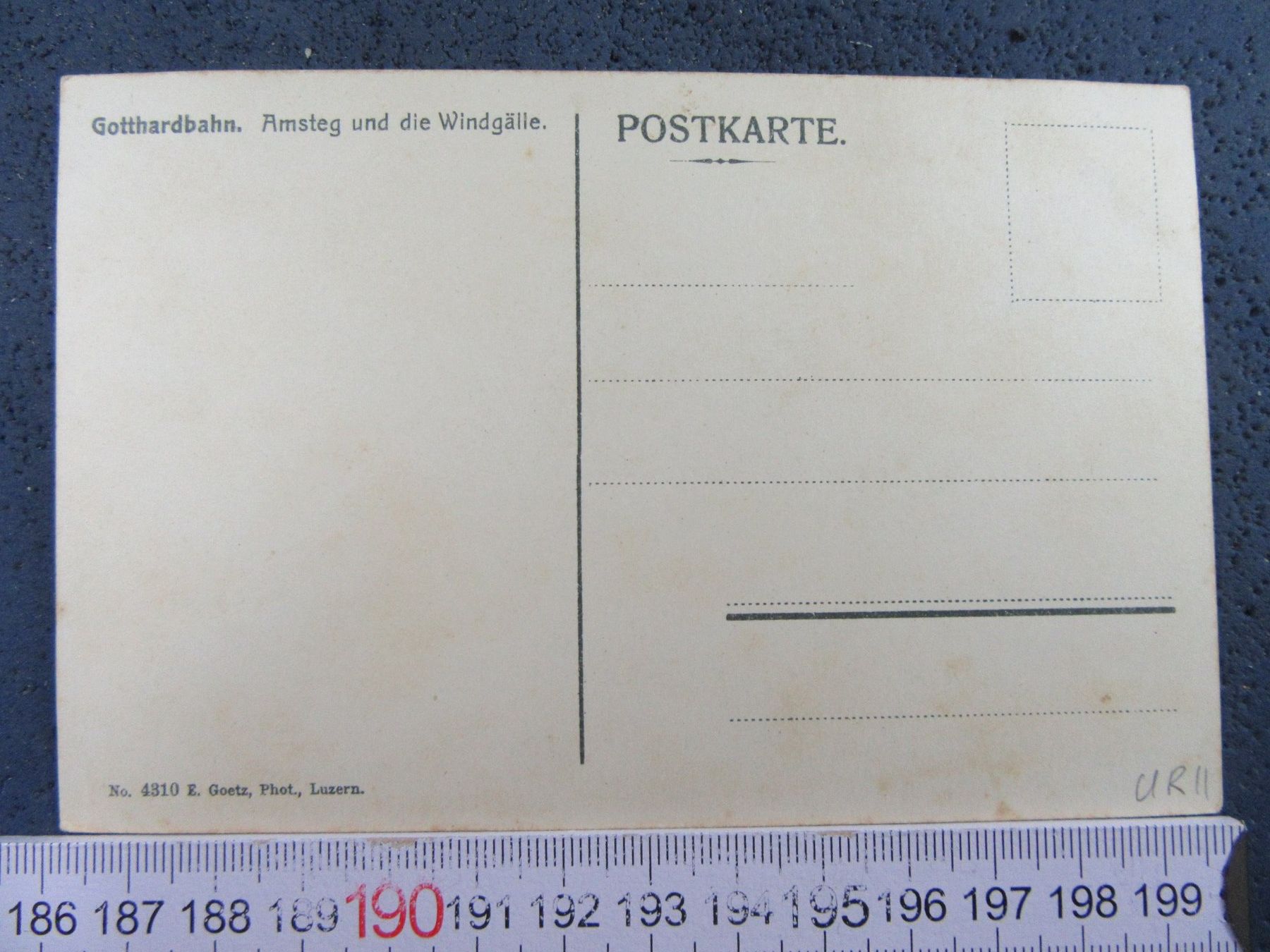 Cartes postales: GOTTHARD-BAHN AMSTEG WINDGÄLLE URI AK – D'occasion à Ettingen par Hausi4711 1