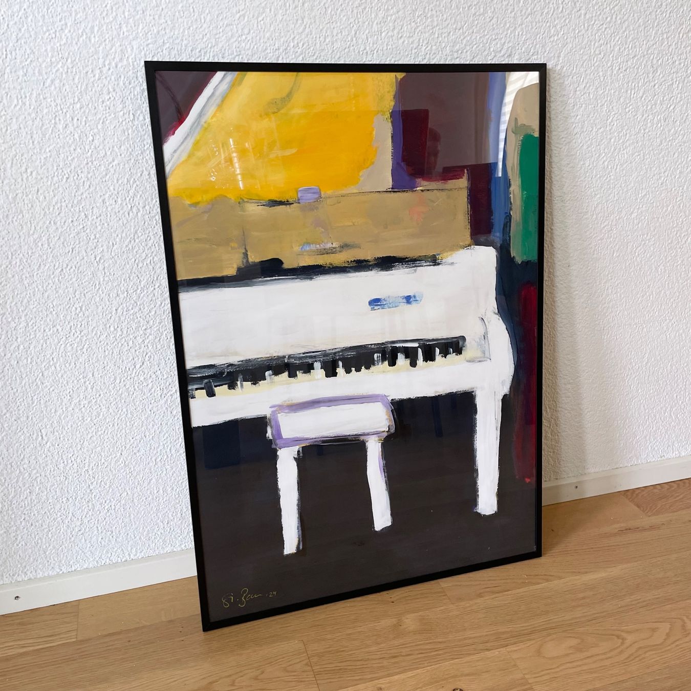 Foto & Immagini: White Piano Moderne Kunst Acryl Klavier Expressionismus Bild – Nuovo (secondo la descrizione) da St. Niklausen LU venduto da Stefan_Bammert_Art