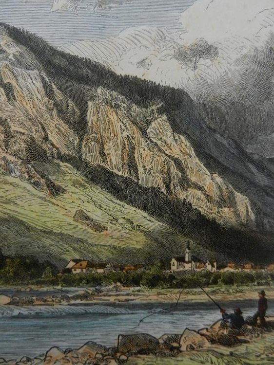 Incisioni: Felsberg mit dem Calanda – Usato da Risch venduto da Antikfee 4