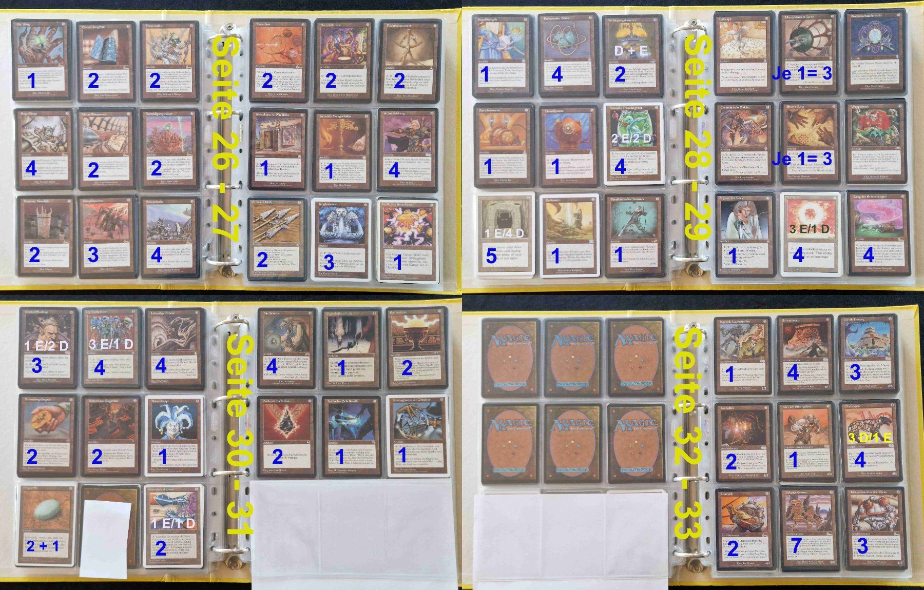 Magic The Gathering Carte collezionabili: Magic The Gathering #5 Ordner: 1263 Karten& Total 552 Bilder – Usato da Zürich venduto da silver-team 5
