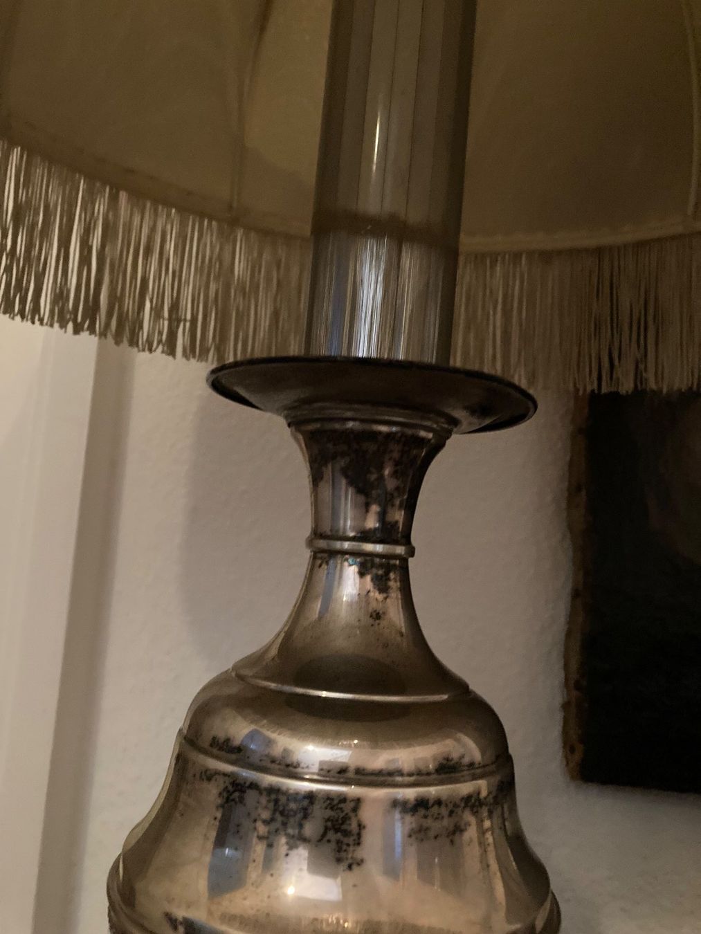 Lampade: WUNDERBARE EDLE TISCHLAMPE AUS ECHTSILBER, H ca. 65 cm – Usato da Zürich venduto da einefreude 3