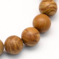 Tigerskin Perlen 6mm braun, 1 Strang