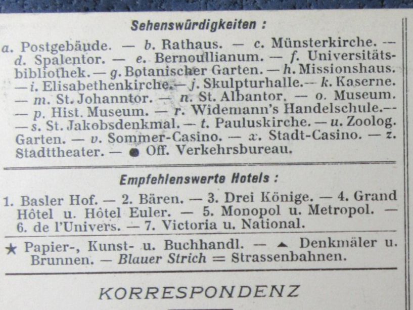 Ansichtskarten: BASEL 1909 PANORAMA AK-BS VOGELSCHAU – Gebraucht aus Ettingen von Hausi4711 1