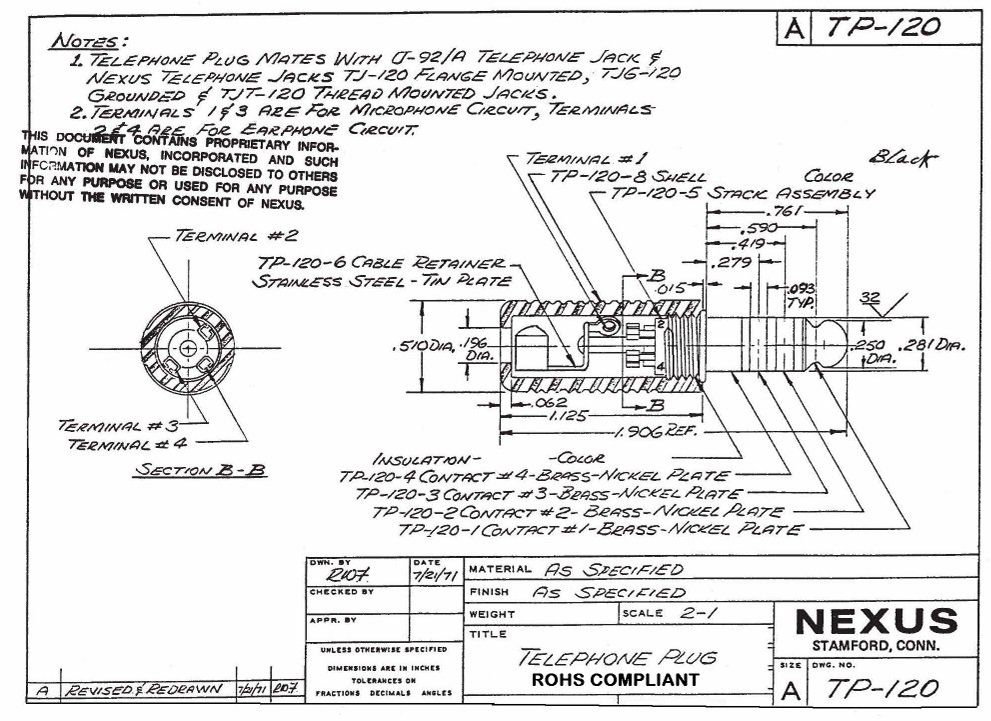 Cavi: Audiostecker TP-120/NEXUS – Nuovo e nell'imballaggio originale da Fehraltorf venduto da STEMAC01TK 3