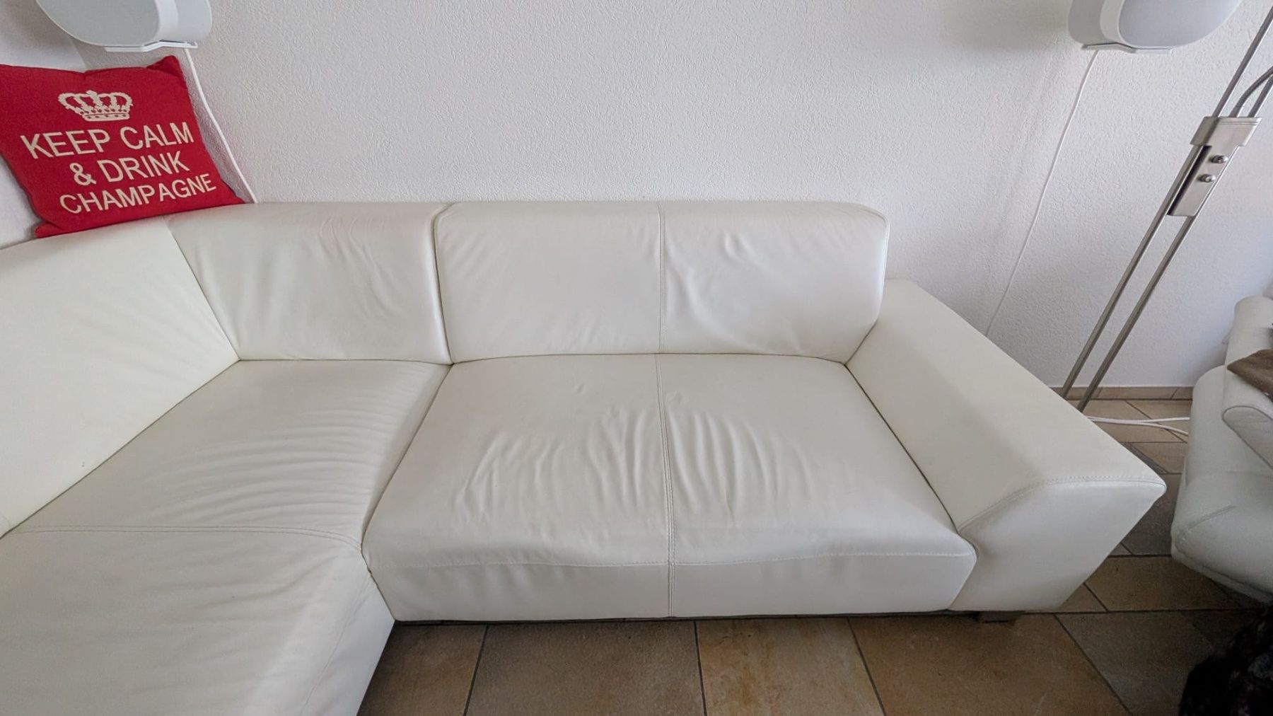 Divani: Echtleder Ecksofa Off-White – stilvoll & bequem – Usato da Winterthur venduto da gubbi79 1