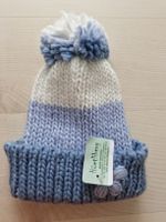 Huettliberg Mütze 52-54 cm gestreift mit Bommel neu