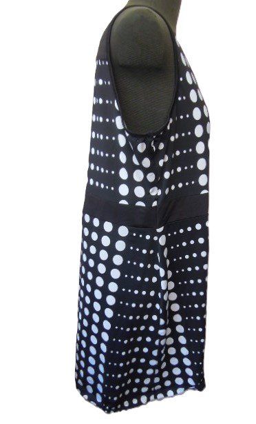 Vestiti: ca. Gr. 44 MS Punktekleid stretch schwarzweiss Brust -->56cm – Usato da Basel venduto da frausommerwind 4