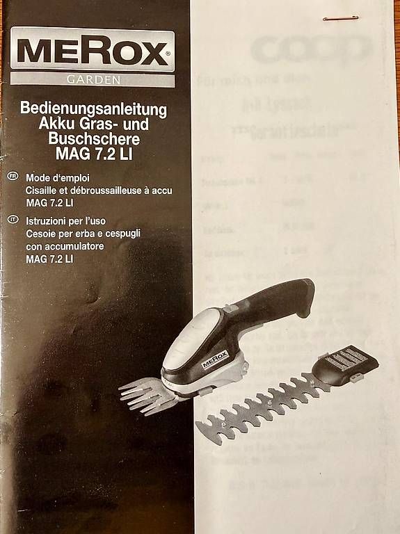 Tutti gli attrezzi: Gras / Buschschere Akku – Usato da Faoug venduto da hkxyz01