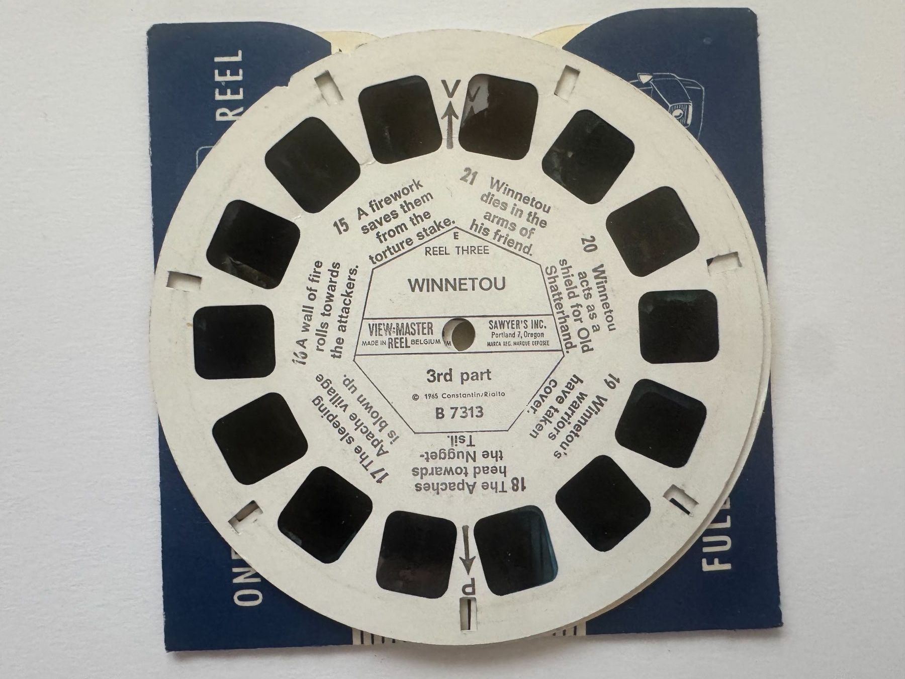 View-master Giocattoli: View-Master 3D: Nr. B-731 WINNETOU Teil 3 (3 Scheiben) – Usato da Tegerfelden venduto da siebenmacky 4
