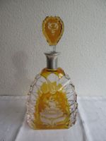 Deco Karaffe geschliffen, Kragen 900 Silber, ca. 1930
