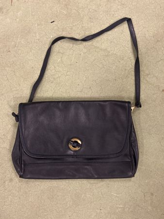 Elegante Vintage Ledertasche, schwarz