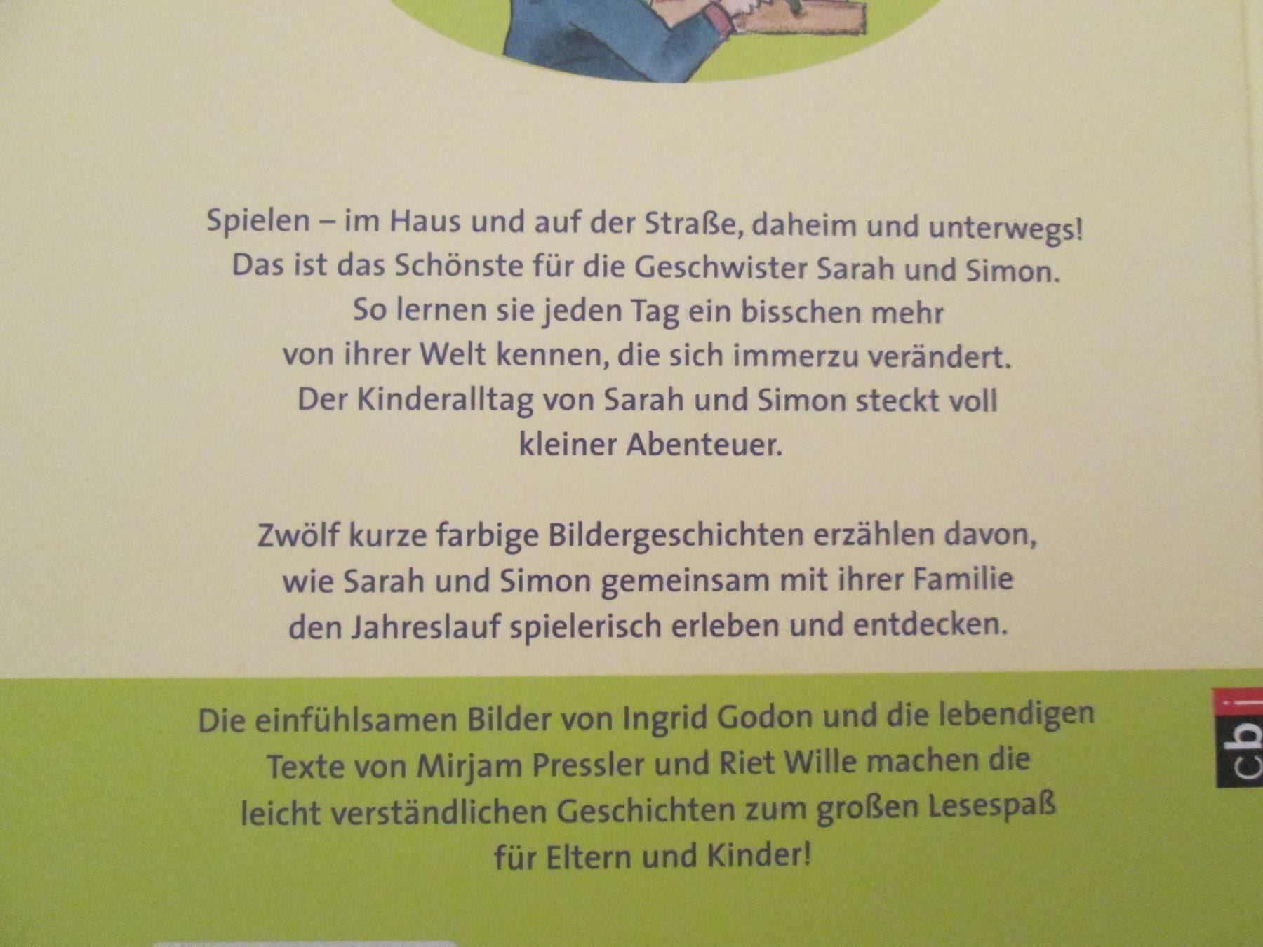 Libri: Mit Sarah und Simon durchs Jahr – Usato da Neuchâtel venduto da Dualseele 9