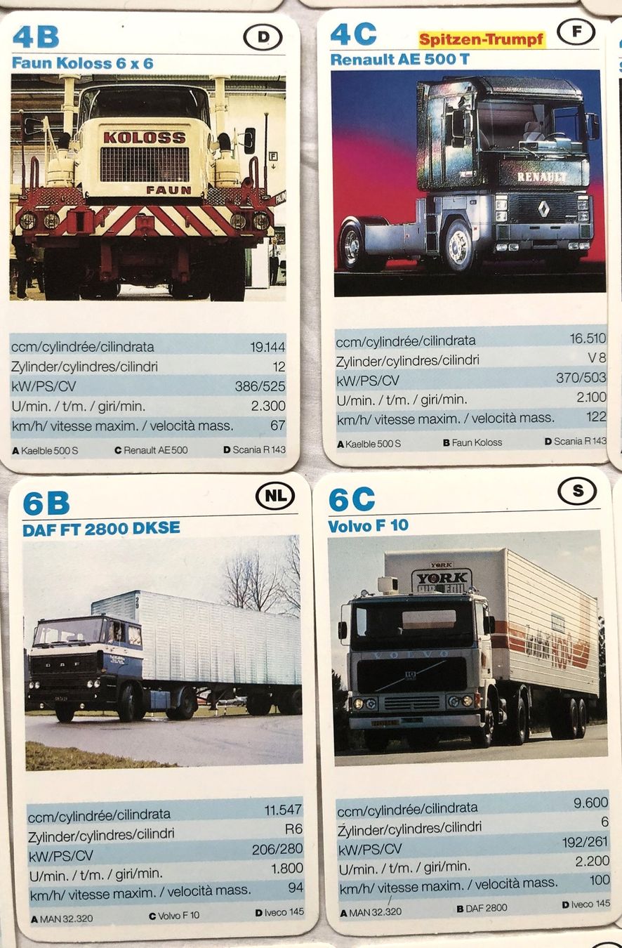 Carlit Giochi: Quartett - Supertop - Trucks - Carlit – Usato da Schaffhausen venduto da durruti 2