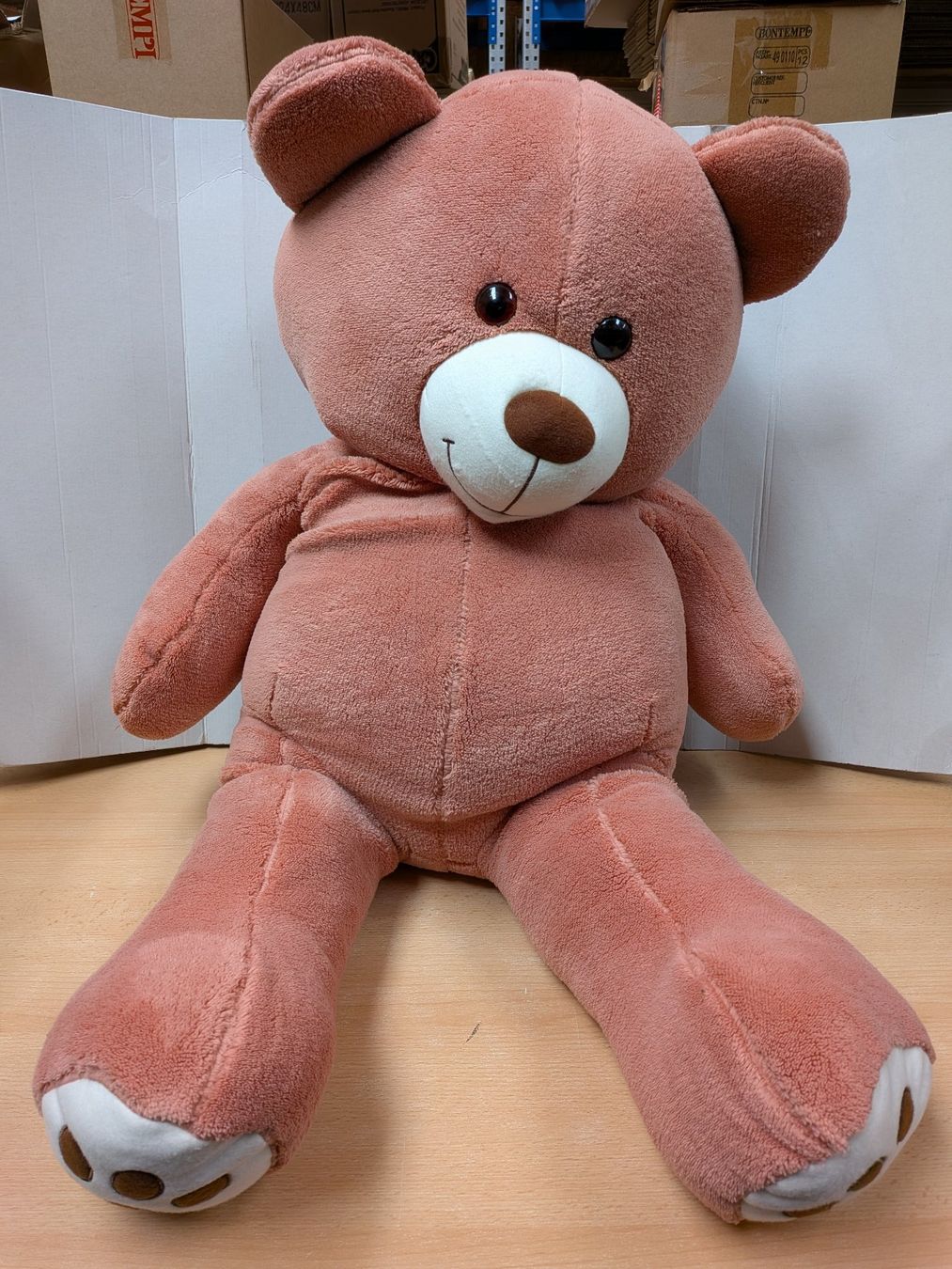 Giocattoli: 1 Meter grosser Plüsch Teddybär, pink – Nuovo (secondo la descrizione) da Hefenhausen venduto da Spielwaren-Discount