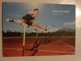 Niklas Kaul - Weltmeister Zehnkamp- signierte Autogrammkarte