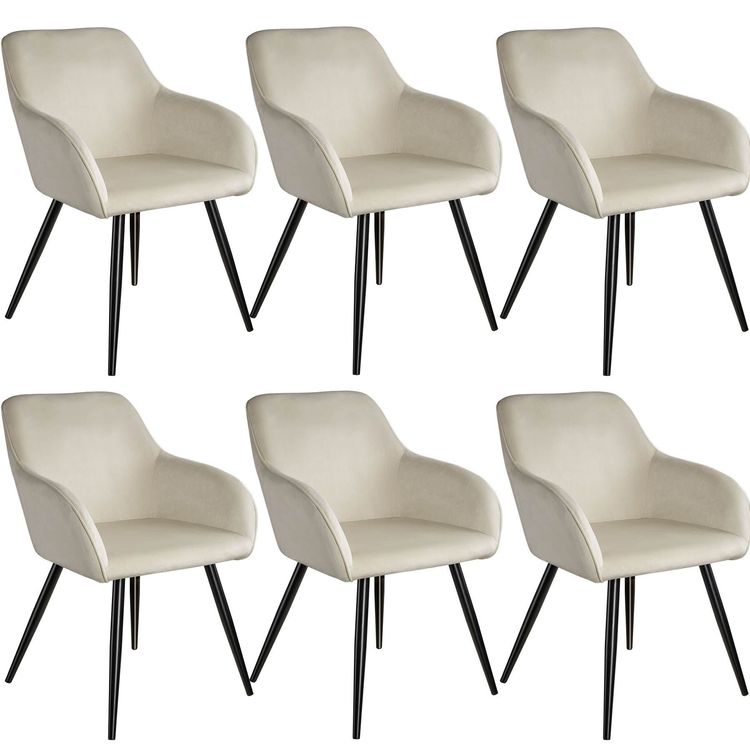 6er Set Stuhl Marilyn Samtoptik, schw... | Kaufen auf Ricardo