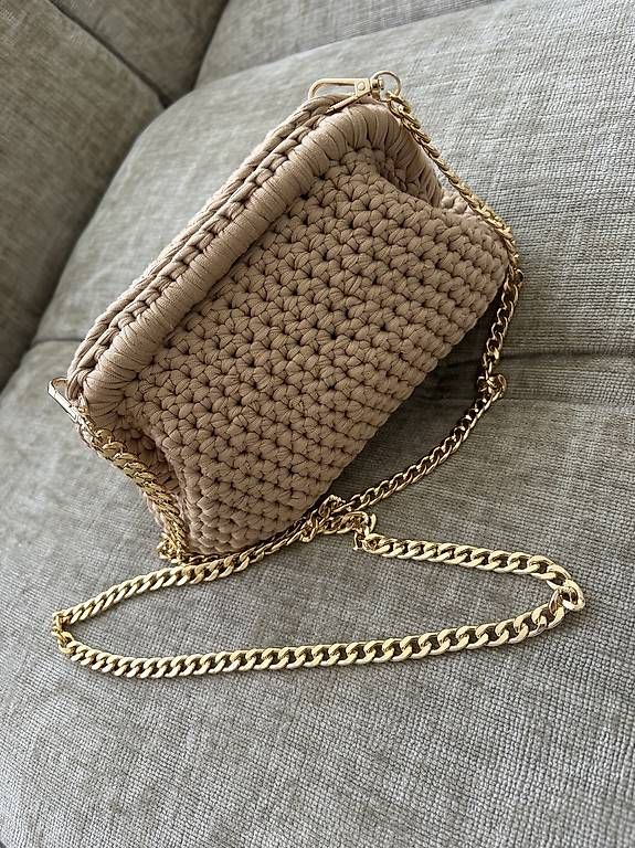 Borse da donna: Selbst gehäkelte Clutch Bag – Nuovo (secondo la descrizione) da Hinwil venduto da camposlu 1