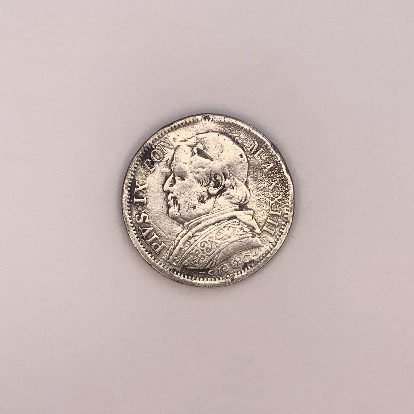 Tutti le monete: Vatican 1 lire 1868 Silver – Usato da Lausanne venduto da subermarket 1
