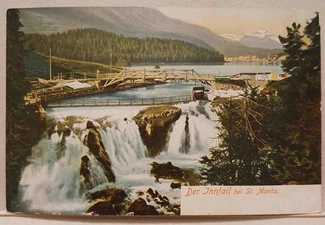 Cartoline postali: ST.  MORITZ  -   Der INNFAIL – Usato da Delémont venduto da Domdom1