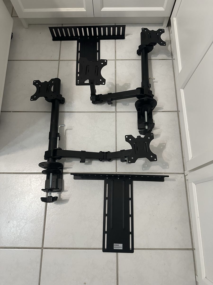 Staffa per monitor: 2x double support moniteur + support accessoires – Nuovo (secondo la descrizione) da Embrach venduto da niz_8sff 2