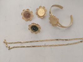 Vergoldete Schmuck 4 teilig