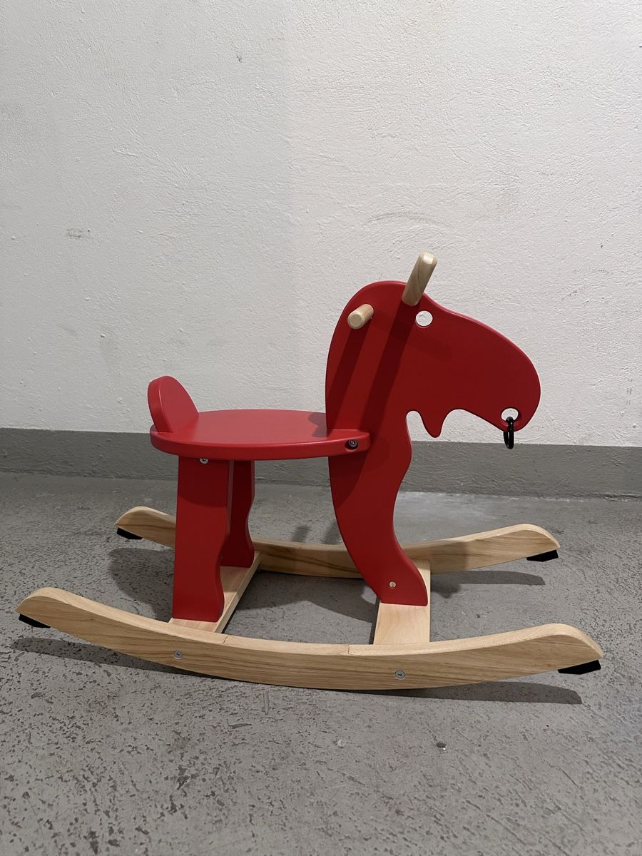 EKORRE Schaukelelch/Schaukelpferd, rot/Gummibaum Ikea (Neu (gemss  Beschreibung)) in Geroldswil fr CHF 6  nur Abholung auf Ricardo kaufen