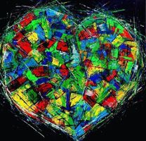 POSITIFF ART: Multicolor abstraktes Bild Quadro ASTRATTO