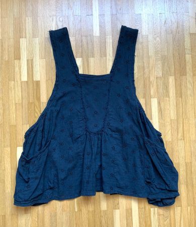 Marc le Bihan blue cotton lace tunic top | free size