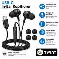 USB-C In-Ear-Kopfhörer mit Mikrofon und Bedienung