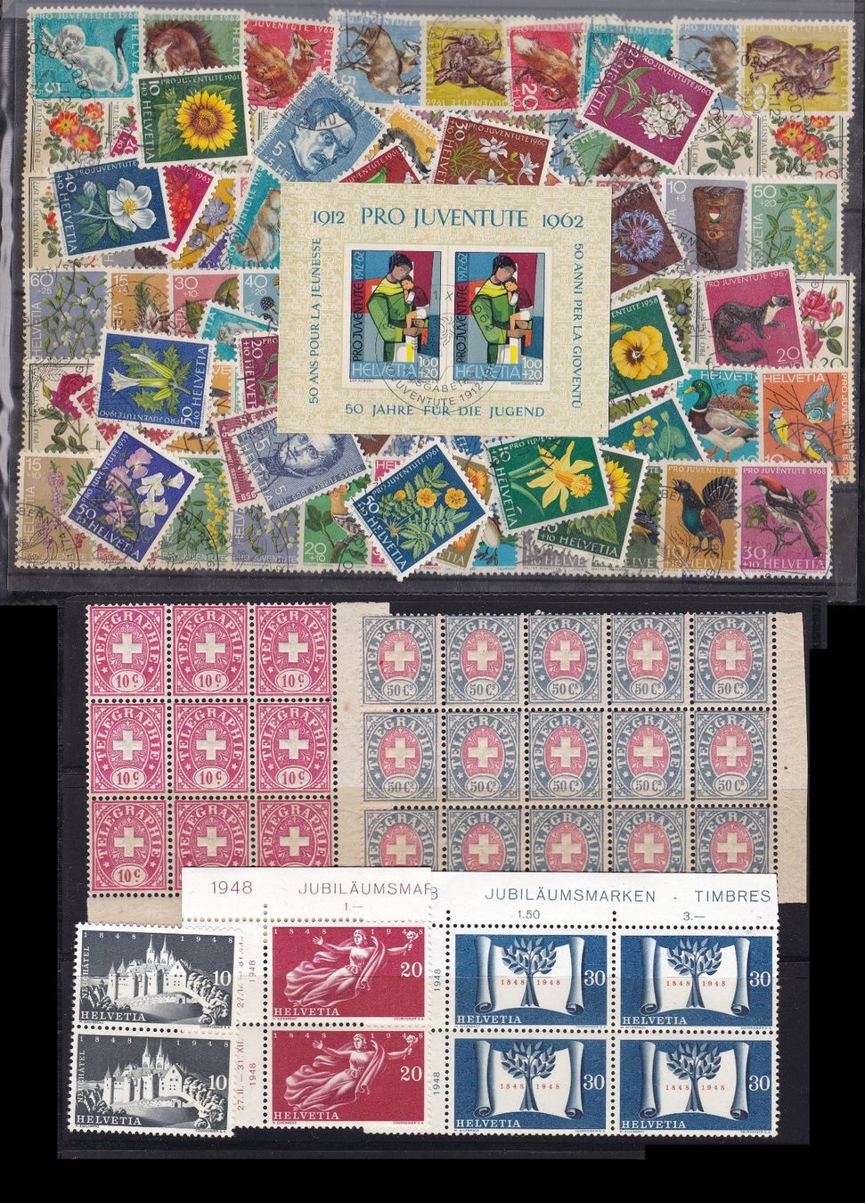 Alle Briefmarken: CH Briefmarken-Steckkarten, bunt gemischt – Gebraucht aus Münchwilen AG von Nesar 3