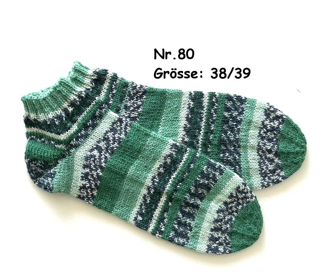 Chaussettes: Sneaker - Socken handgestrickt  Gr.38/39  Nr.80 – Neuf avec emballage d'origine à Täuffelen par wollness